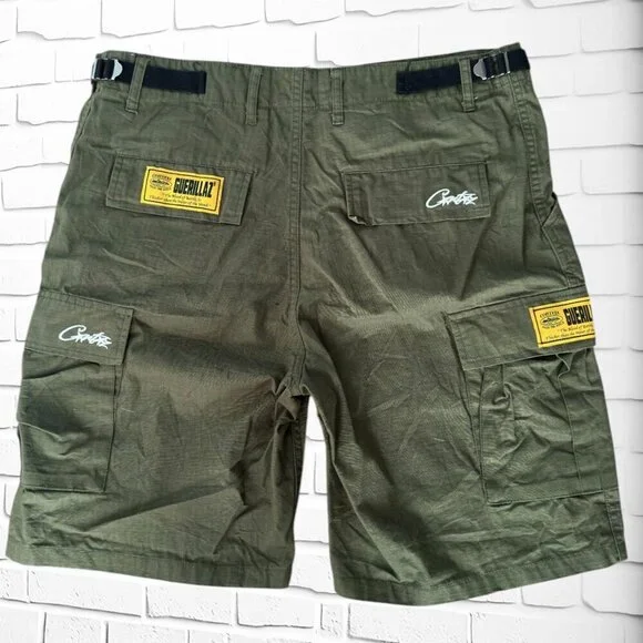 CORTEIZ "ALCATRAZ" Mens Cargo Shorts – Hard to Find - Forest Green - NEW Size L - Picture 3 of 9